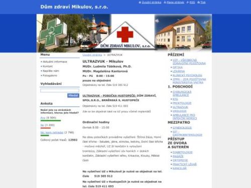 Ultrazvuk - Dům zdraví Mikulov - MUDr. Renata Marečková