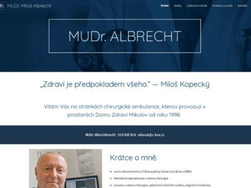 Chirurgická ambulance - MUDr. Miloš Albrecht