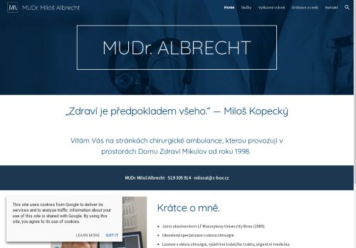 Zobrazit webové stránky Chirurgická ambulance - MUDr. Miloš Albrecht