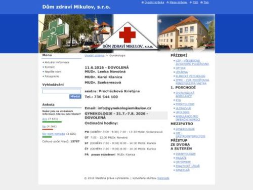 Gynekologie - MUDr. Lenka Novotná, MUDr. Karel Klanica