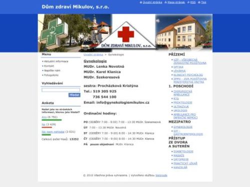 Gynekologie - MUDr. Lenka Novotná, MUDr. Karel Klanica