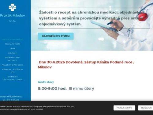 Praktický lékař pro dospělé - MUDr. Dagmar Horová, MUDr. Lenka Šrahulková