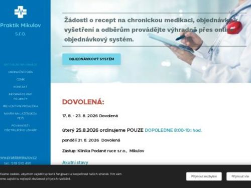 Praktický lékař pro dospělé - MUDr. Dagmar Horová, MUDr. Lenka Šrahulková