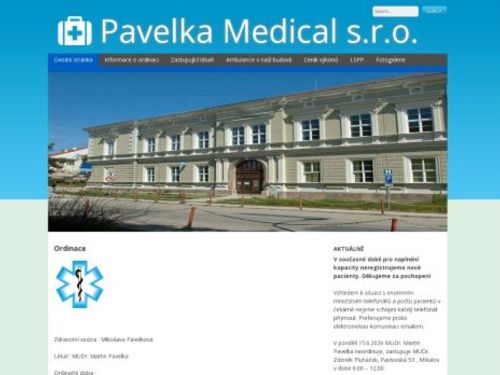 Praktický lékař pro dospělé - MUDr. Martin Pavelka