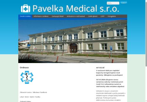 Zobrazit webové stránky Praktický lékař pro dospělé - MUDr. Martin Pavelka