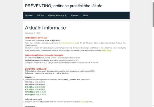 Zobrazit webové stránky Praktický lékař pro dospělé - MUDr. Zdeněk Pluháček