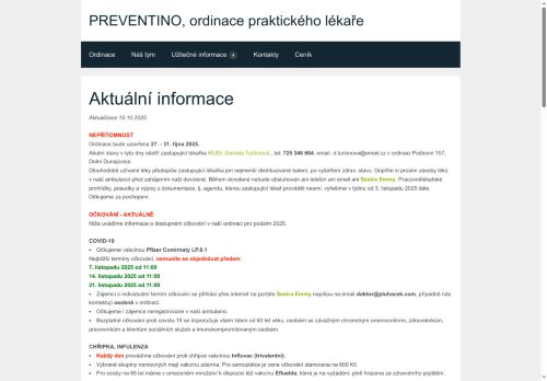 Zobrazit webové stránky Praktický lékař pro dospělé - MUDr. Zdeněk Pluháček
