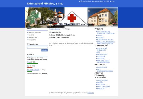 Zobrazit webové stránky Proktologie - MUDr. Soňa Hořínková