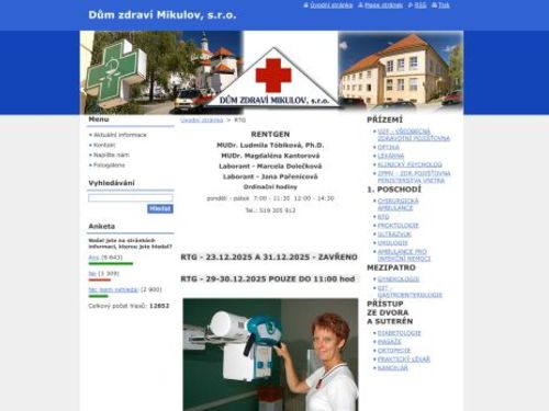 Rentgen (RTG) - Dům zdraví Mikulov - MUDr. Renata Marečková