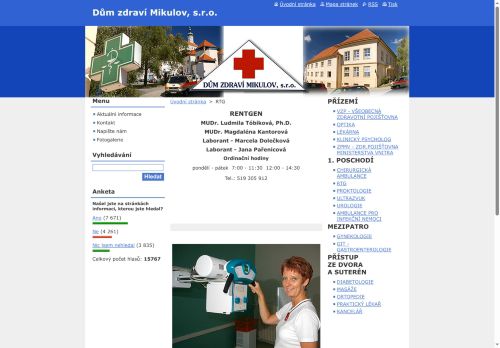 Zobrazit webové stránky Rentgen (RTG) - Dům zdraví Mikulov - MUDr. Renata Marečková