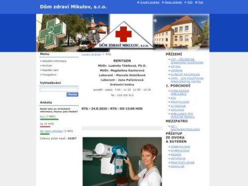 Rentgen (RTG) - Dům zdraví Mikulov - MUDr. Renata Marečková