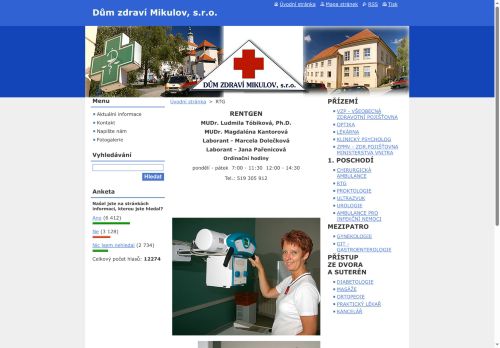 Zobrazit webové stránky Rentgen (RTG) - Dům zdraví Mikulov - MUDr. Renata Marečková