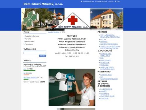 Rentgen (RTG) - Dům zdraví Mikulov - MUDr. Renata Marečková