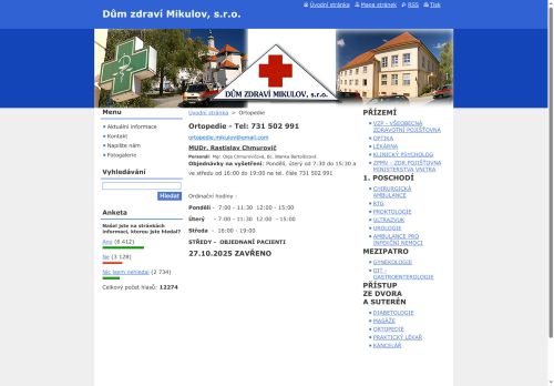 Zobrazit webové stránky Ortopedie - MUDr. Rastislav Chmurovič, MUDr. Dávid Lukáč