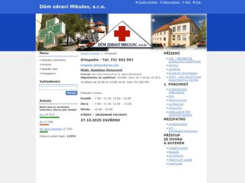 Ortopedie - MUDr. Rastislav Chmurovič, MUDr. Dávid Lukáč