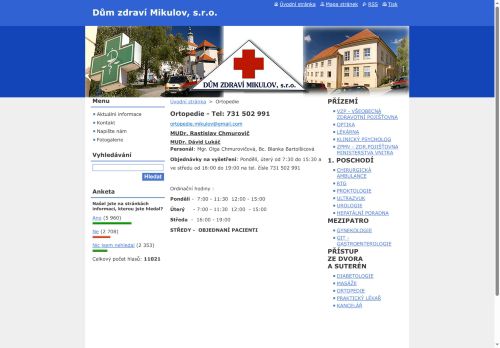 Zobrazit webové stránky Ortopedie - MUDr. Rastislav Chmurovič, MUDr. Dávid Lukáč