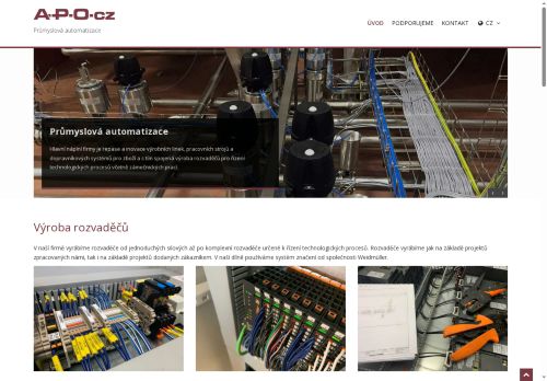 Webové stránky A.P.O. cz, spol. s r.o., Kyjov