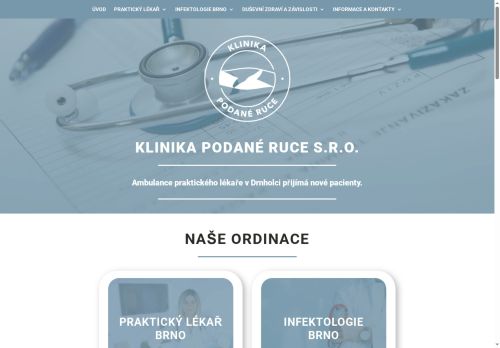 Zobrazit webové stránky Praktický lékař pro dospělé - Klinika Podané ruce