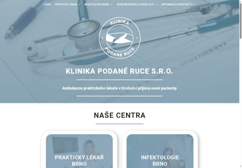 Zobrazit webové stránky Praktický lékař pro dospělé - Klinika Podané ruce