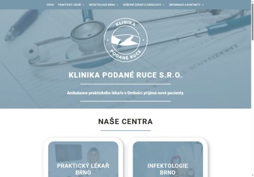 Zobrazit webové stránky Praktický lékař pro dospělé - Klinika Podané ruce