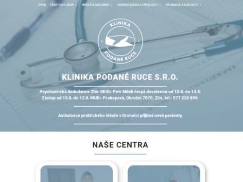 Praktický lékař pro dospělé - Klinika Podané ruce