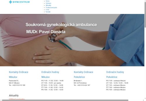 Zobrazit webové stránky Gynekologie - MUDr. Pavel Danada