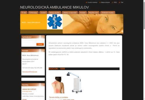 Zobrazit webové stránky Neurologická ambulance - MUDr. Hana Běhůnková