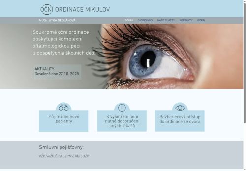 Zobrazit webové stránky Oční ordinace - MUDr. Jitka Sedláková