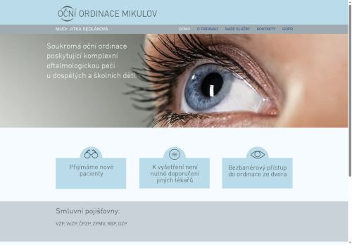 Zobrazit webové stránky Oční ordinace - MUDr. Jitka Sedláková