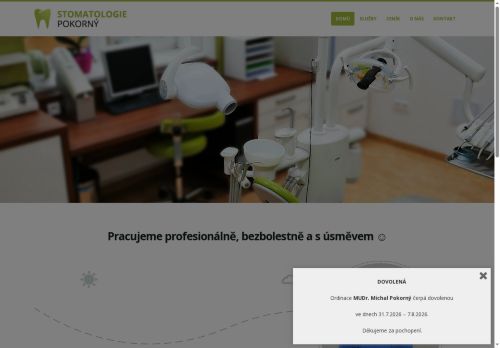 Zobrazit webové stránky Stomatologie Pokorný - MUDr. Michal Pokorný, MDDr. Lenka Olivová