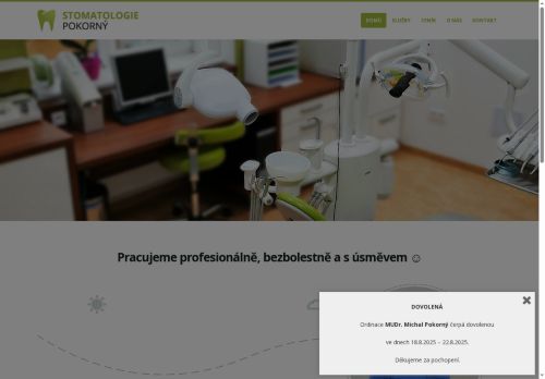 Zobrazit webové stránky Stomatologie Pokorný - MUDr. Michal Pokorný, MDDr. Lenka Olivová
