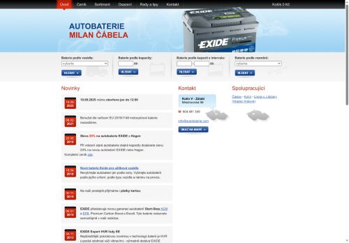 Zobrazit webové stránky Autobaterie Milan Čábela