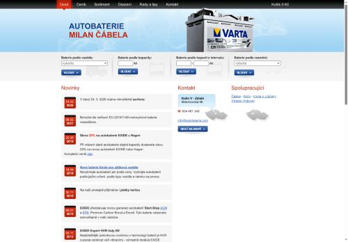 Zobrazit webové stránky Autobaterie Milan Čábela