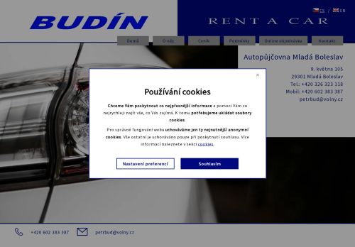 Zobrazit webové stránky BUDÍN RENT A CAR - autopůjčovna
