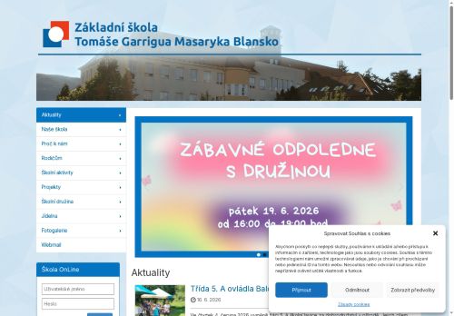 Zobrazit webové stránky ZŠ TGM Blansko