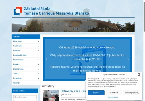Základní škola Tomáše Garrigua Masaryka Blansko, Rodkovského 2 nabízí práci na pozici Učitel španělského jazyka (m/ž) v obci Blansko