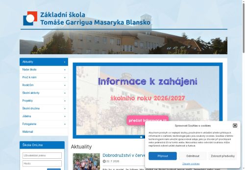 Zobrazit webové stránky ZŠ TGM Blansko