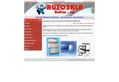 Zobrazit webové stránky AUTOSKLA Kudrna - car