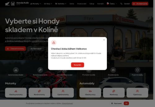 Webové stránky S T Y X C A R spol. s r.o., Kolín