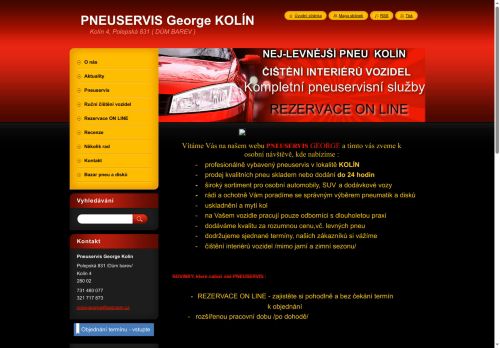 Zobrazit webové stránky Pneuservis George Kolín