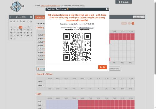 Zobrazit webové stránky Bowling a pizzerie Kutná Hora