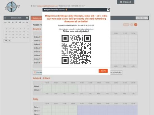 Bowling a pizzerie Kutná Hora
