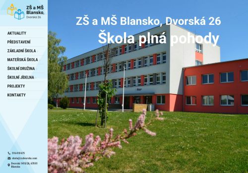 Zobrazit webové stránky ZŠ a MŠ Blansko, Dvorská