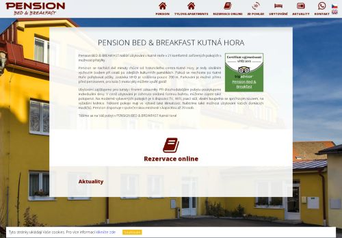 Zobrazit webové stránky Pension BED & BREAKFAST Kutná Hora