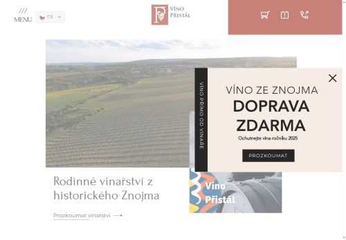 Zobrazit webové stránky Víno Přistál