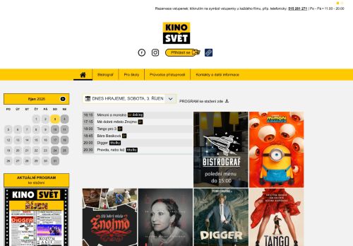 Zobrazit webové stránky Kino Svět