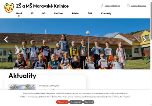 Zobrazit webové stránky ZŚ a MŠ Moravské Knínice