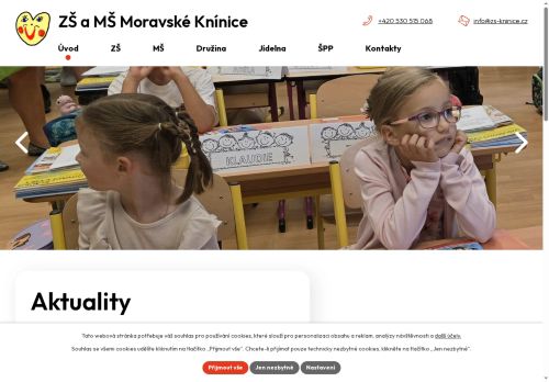 Zobrazit webové stránky ZŚ a MŠ Moravské Knínice