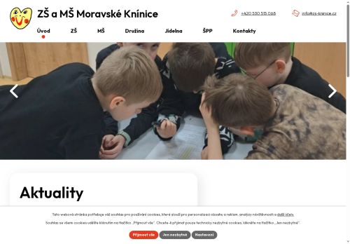 Zobrazit webové stránky ZŚ a MŠ Moravské Knínice