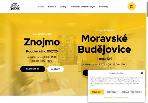 Zobrazit webové stránky Oční optika Medek